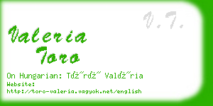 valeria toro business card